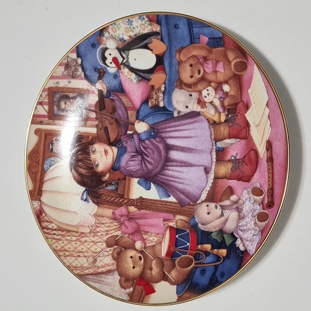 1994 Vintage Limited Edition Carol Lawson Collector Plate Practice Makes Perfect